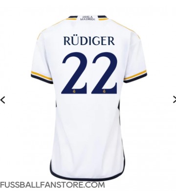 Real Madrid Antonio Rudiger #22 Replik Heimtrikot Damen 2023-24 Kurzarm